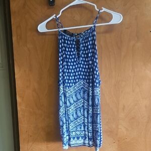 Renee C. Blue and White Paisley Camisole